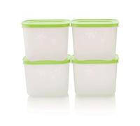 Tupperware FM II Small High Green - Contenitore per congelatore, 1,1 l, set OF4, 1100 ml, in plastica