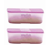 Tupperware Freezermate - Contenitore in plastica per frigorifero, 1,5 l, confezione da 2, rosa