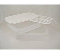 TUPPERWARE Frigosmart 1,5L+700ml transparente+Sigillo con griglia+Griglia grande