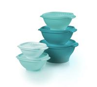 Tupperware Heritage Collection, set di 10 contenitori per alimenti in verde vintage, lavabili in lavastoviglie e senza BPA (5 ciotole, 5 coperchi)