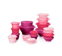 Tupperware Heritage Collection, set di 36 contenitori per alimenti in rosa vintage, lavabili in lavastoviglie e senza BPA (18 contenitori, 18 coperchi)
