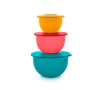 Tupperware Impressions Classic - Set di 3 ciotole per alimenti, multicolore, lavabile in lavastoviglie e senza BPA (3 contenitori, 3 coperchi)