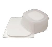 Tupperware KäseMax quadrato Junior bianco trasparente campana formaggio formaggio formaggio Kondensplus Kondenspro Cheese CheeSmart impilabile