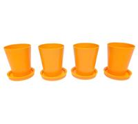 Tupperware Mini contenitori per frigorifero, set da 60 ml, modello Liliputbecher Wichtelbecher, mini, motivo folletti, arancione, 4 pezzi