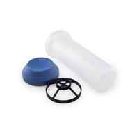 Tupperware Mix-Max 750 ml blu trasparente con tappo a vite e disco per frusta (con guarnizione rotonda da 200 ml)
