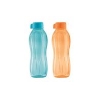 Tupperware Piccolo Sport Eco Bottiglia di Acqua 500 ml Set di 2, Blue & Orange