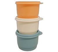 Tupperware Set (3) Frigorifero Uno 120 ml colorato arancione bianco blu barattolo contenitore salvafreschezza Julchen