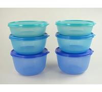TUPPERWARE Set Ciotole Multiple 2,0 L (2) + 1,5 L (2) + 1,0 L blu turchese (2)