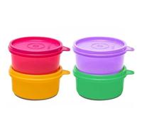 Tupperware Set di 4 contenitori in plastica tropicale, 230 ml, multicolore