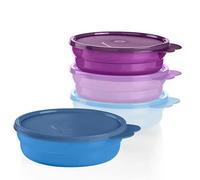 Tupperware - Set di ciotole per cereali riscaldabili per microonde, lavabile in lavastoviglie e ultimo intervento di BPA (4 ciotole, 4 coperchi)