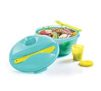 Tupperware - Set per il pranzo con ciotola da 6,25 cm, forchetta, coltello e Midget, colore: Blu verde