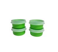 Tupperware Smidgets - Contenitore piccolo da 28 ml, con coperchio, 4 pezzi, 28 ml, colore: verde trasparente