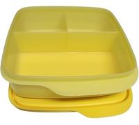 Tupperware to Go, contenitore per il pranzo intelligente 550 ml, divisore Eco+ per la scuola, separazione (pausa intelligente, giallo)