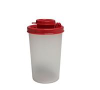 Tupperware Würzling - Saliera e pepe, ideale per auto, ufficio, campeggio e in viaggio, mini saliera e spezie da 100 ml (rosso trasparente)