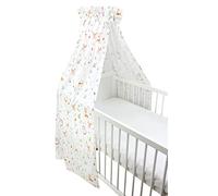 TupTam Baldacchino per Letto per Bambini con Fiocco, Radura/Cervo, c. 160x240 cm