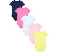 TupTam Body Neonato Bambina 5 Pezzi - Body Neonato Cotone a Mezza Manica per Estate o Intimo, Mix di colori 1, 98