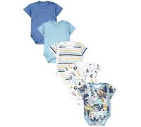 TupTam Body Neonato Cotone - Body Bambino a Portafoglio 5 Pezzi - Certificato OEKO-TEX, Koala/Safari/Strisce/Verde menta/Arancione/Blu, 68