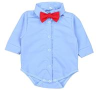 TupTam Body Neonato Elegante con Colletto - Body Bambino Manica Lunga - Body Neonato 0-3 Mesi per Occasioni Speciali, Papillon blu/rosso, 74