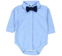 TupTam Body Neonato Elegante con Colletto - Body Bambino Manica Lunga - Body Neonato 0-3 Mesi per Occasioni Speciali, Blu/Blu scuro farfallino, 62