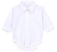 TupTam Body Neonato Elegante con Colletto - Body Bambino Manica Lunga - Body Neonato 0-3 Mesi per Occasioni Speciali, Bianco, 86