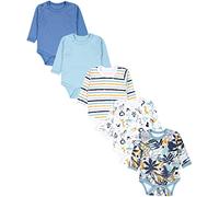 TupTam Body neonato manica lunga 5 pezzi - Cotone, OEKO-TEX, Koala/Safari/Strisce/Verde menta/Arancione/Blu, 80