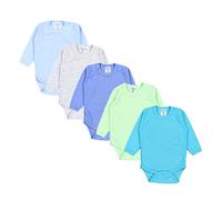 TupTam Body neonato manica lunga 5 pezzi - Cotone, OEKO-TEX, Mix di colori 2, 98
