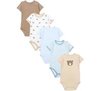 TupTam Body Neonato - Set 5 Body Bambino in Cotone - Body Neonato 0-3 Mesi Traspiranti e Comodi, L'orso lascia l'iceberg beige, 92
