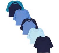 TupTam Camicia per Bambino a Maniche Lunghe Pacco da 5, Reglan Blu Uni Mix, 74
