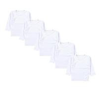 TupTam Camicia per Neonato a Maniche Lunghe, Confezione da 5, Bianco, 62