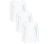 TupTam Canottiera Bambino - Set 3 Canottiere Maniche Lunghe, 100% Cotone, Morbide e Traspiranti, Bianco, 128