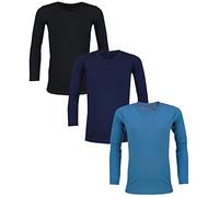 TupTam Canottiera Bambino - Set 3 Canottiere Maniche Lunghe, 100% Cotone, Morbide e Traspiranti, Mix di Colori 4, 128