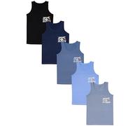 TupTam Canottiere Bambino - Set 5 Canottiere Senza Maniche in Cotone, Comode e Traspiranti, Sport Nero Grigio Blu, 164-170
