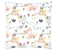 TupTam Federa per Cuscino con Motivi per Bambini per la Camera dei Bambini Neonati, Animali favolosi, 40 x 60 cm