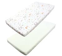 TupTam Lenzuolo per Bambini Bambino Confezione da 2, Glade/Verde maculato, 90 x 200 cm