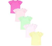 TupTam Magliette per Bambina a Maniche Corta con Motivi Colorati Pacco da 5, Multicolore 3, 86