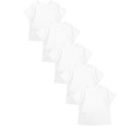 TupTam Magliette per Bambini Maniche Corte Pacco da 5, Bianco, 92