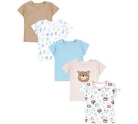 TupTam Magliette per Bambini Maniche Corte Pacco da 5, L'orso Lascia l'iceberg Beige, 98