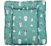 TupTam Materassino per Fasciatoio il cambio Pannolino Bebè, Foresta/Volpe/Capriolo/Riccio/Orsetto/Verde, 70 x 70 cm
