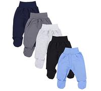 TupTam Pantaloni con Piedini da Neonato per Bambini, 5 Pezzi, Ragazzo 5, 62