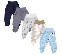TupTam Pantaloni con Piedini da Neonato per Bambini, 5 Pezzi, Ragazzo 6, 62