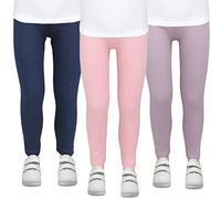 TupTam Ragazze Leggings Thermo Invernali Pantaloni Termici 3 Pack, Blu Scuro/Viola/Rosa, 128
