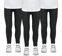 TupTam Ragazze Leggings Thermo Invernali Pantaloni Termici 3 Pack, Nero, 116