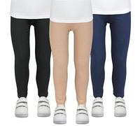 TupTam Ragazze Leggings Thermo Invernali Pantaloni Termici 3 Pack, Nero/Blu Scuro/Beige, 110