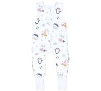TupTam Sacco Nanna con Piedini - Sacco Nanna Neonato Tutto l’Anno 2.5 TOG in Cotone OEKO-TEX, Animali fatati con piede ribaltabile, 104-110
