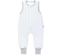 TupTam Sacco Nanna con Piedini - Sacco Nanna Neonato Tutto l’Anno 2.5 TOG in Cotone OEKO-TEX, rombo grigio bianco, 68-74