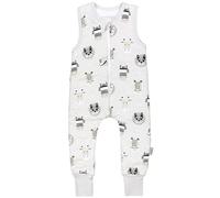 TupTam Sacco Nanna con Piedini - Sacco Nanna Neonato Tutto l’Anno 2.5 TOG in Cotone OEKO-TEX, Teste di animali Safari zebra leone giraffa, 116-122