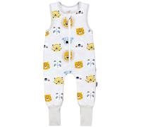 TupTam Sacco Nanna con Piedini - Sacco Nanna Neonato Tutto l’Anno 2.5 TOG in Cotone OEKO-TEX, Teste di animali arancioni con piede ribaltabile, 68-74