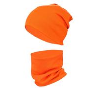 TupTam Set Cappello e Sciarpa Bambino - Caldo e Morbido Cappello e Scaldacollo Bambini, Arancio, 52-56