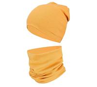 TupTam Set Cappello e Sciarpa Bambino - Caldo e Morbido Cappello e Scaldacollo Bambini, Giallo, 52-56