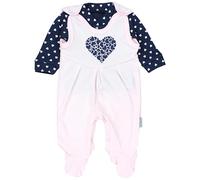 TupTam Set di Bambini Pagliaccetti Stampati e Coprifasce, Cuori Rosa Grigio Scuro, 62